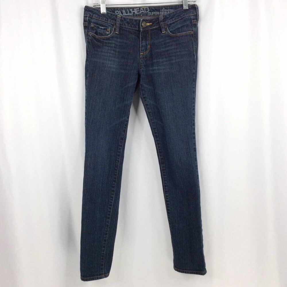 Bullhead Hermosa Super Skinny Jeans Womens Size 9R Dark Wash‎ Low Rise 30x30